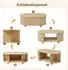 Stilvora Couchtisch oval mit 2 Schiebetüren, MDF, 100×50×40cm (QTEOB8DCZX82SRQ4)