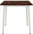 vidaXL Esstisch Akazienholz massiv dunkelbraun/weiß 80x80x75cm