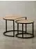 KADIMA DESIGN Couchtisch 2er-Set, Mango Massivholz & Metall, rund, industrial (800001018483)