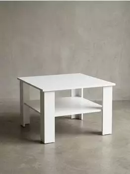 KADIMA DESIGN Couchtisch WL5.834 wei&szlig;, Holzwerkstoff, 60x60x42cm (WL5.834)