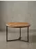KADIMA DESIGN Couchtisch rund, Akazie Massivholz & Metall, 60x60x38cm