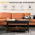 Costway Couchtisch mit Ablage, 110x60x48cm, schwarz (JV10632DK)