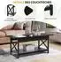 Costway Couchtisch mit Ablage, 110x60x48cm, schwarz (JV10632DK)