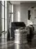 KADIMA DESIGN Couchtisch rund, Aluminium, silber, orientalisches Design, 62x41x62cm