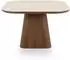 Idimex Vespera Esstisch quadratisch 120cm, Nussbaum, Travertin-Platte (800001489744)