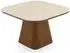 Idimex Vespera Esstisch quadratisch 120cm, Nussbaum, Travertin-Platte (800001489744)