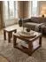 KADIMA DESIGN Couchtisch Mumbai Sheesham Massivholz 60x60cm dunkelbraun