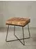 KADIMA DESIGN Beistelltisch Akazie Massivholz, Metallgestell, 45x45x51cm, quadratisch