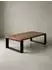 KADIMA DESIGN WL5.650 Couchtisch Sheesham Massivholz, Metallgestell, 115x35x60cm (WL5.650)