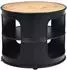 Costway Beistelltisch, rund, 3 Ebenen, Holz/Metall, 50x50x41,5cm