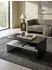 KADIMA DESIGN Couchtisch mit Ablage, schwarz/weiß, Holzwerkstoff, 90x43x60cm