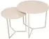 LOFT42 Dulon Beistelltisch-Set, rund, beige, Metall (Ø49x46cm)