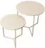 LOFT42 Dulon Beistelltisch-Set, rund, beige, Metall (Ø49x46cm)