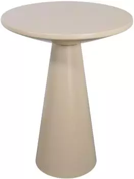 LOFT42 Beistelltisch Ferry Trompetenfu&szlig;, Metall, beige, 60x44cm
