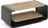 WFL GROUP Sora Couchtisch Craft Eiche, schwarzes Metallgestell, 100x50x41cm