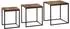 KADIMA DESIGN Satztisch 3er-Set, Sheesham Massivholz & Metall, eckig
