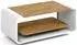 WFL GROUP Sora Couchtisch Lancelot Eiche, weißes Metallgestell, 100x50x41cm (800002023989)