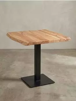 KADIMA DESIGN Esstisch Baumkante quadratisch 80x75x75cm Akazie Massivholz