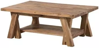Massivmoebel24 Bassano 160 Couchtisch Teakholz natur 120x80x45cm (54-102-720-0060)