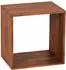 KADIMA DESIGN Mumbai Beistelltisch Cube-Regal Massivholz, dunkelbraun (43x43x33cm)
