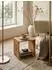 KADIMA DESIGN Mumbai Beistelltisch Cube-Regal, Akazie Massivholz, 33x43x43cm
