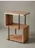 KADIMA DESIGN Beistelltisch S-Form Akazie Massivholz & Metall, 45x60x30cm