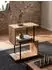 KADIMA DESIGN Beistelltisch S-Form Akazie Massivholz & Metall, 45x60x30cm