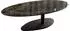 DeLife Edge Couchtisch oval 140x80cm Keramik Emperador Extra Lucidato, dunkelbraun/schwarz (42769)