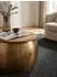 KADIMA DESIGN Couchtisch Mango Massivholz, rund, gold, 60x60x40cm