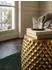 KADIMA DESIGN Beistelltisch rund, Aluminium gold Hammerschlag, 32x42x32cm