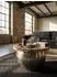 KADIMA DESIGN Couchtisch Mangoholz/Metall, rund, silber, 60x43x60cm