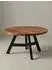 KADIMA DESIGN Couchtisch rund, Sheesham Massivholz/Metall, 60x60x35cm