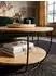 KADIMA DESIGN Couchtisch rund, Akazie Massivholz / Metall, mit Ablage, 60x34,5x60cm
