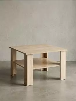 KADIMA DESIGN Couchtisch WL5.833 Sonoma Eiche, quadratisch 60x60x42cm mit Ablage (WL5.833)
