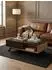 KADIMA DESIGN Couchtisch Eiche-Dekor/schwarz, MDF, 2 Schubladen, Metallbeine, 110x60x38cm