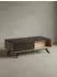 KADIMA DESIGN Couchtisch Eiche-Dekor/schwarz, MDF, 2 Schubladen, Metallbeine, 110x60x38cm
