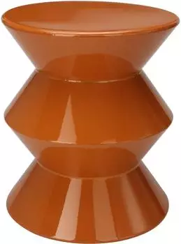 Home & styling collection Gisa S&auml;ulentisch rund, orange, Metall, &Oslash;31x36,5cm