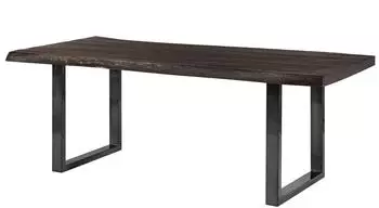 Massivmoebel24 Freeform 5 Esstisch Mango Massivholz 180x90cm grau lackiert (09-108-844-2103)