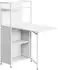 VICCO Savio Wandklapptisch mit Ablageflächen, weiß, 30-100x57cm (56377)