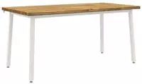 vidaXL Quadratischer Esstisch 160 x 70 x 75 cm Massivholz Akazie Wei&szlig;
