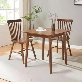 en.casa Klijori Esstisch quadratisch Holz Walnussoptik 75x75x74cm
