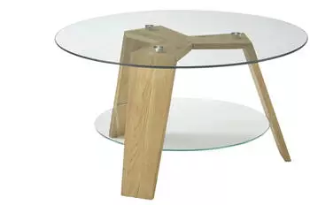 MCA Furniture Liska Couchtisch transparent, Ø 75cm, H 40cm