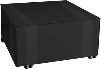 Mäusbacher Colors Couchtisch schwarz matt, Glas, mit Schubkasten (CT-75X75)