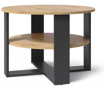 VICCO Couchtisch Romeo anthrazit/Artisan-Eiche, 68x68cm (62734)