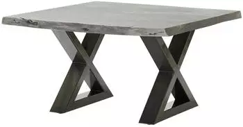 Robas Lund CARTAGENA Couchtisch Akazie grau, X-Gestell, 75x45x75cm