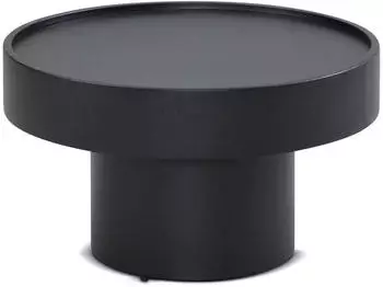 KADIMA DESIGN Couchtisch Pilz-Form, rund, schwarz, Metall, 60x60x36cm