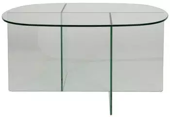 Zuiver Linea Couchtisch oval, Glas transparent, 80x60cm