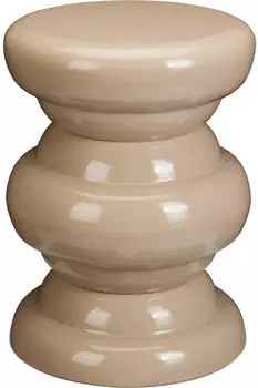 Home & styling collection Beistelltisch Metall, rund, beige, &Oslash;32x41,5cm