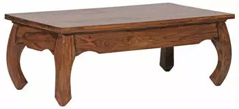 KADIMA DESIGN Couchtisch Massivholz Sheesham, dunkelbraun, 110x60x40cm