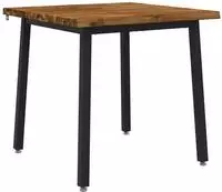 vidaXL Live Edge Esstisch 90 x 90 x 75 cm Massivholz Akazie